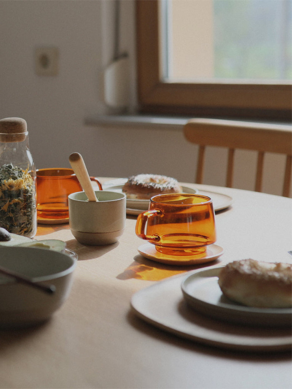 KINTO SEPIA: Amber Glass Cup and Mug, 270ml and 340ml