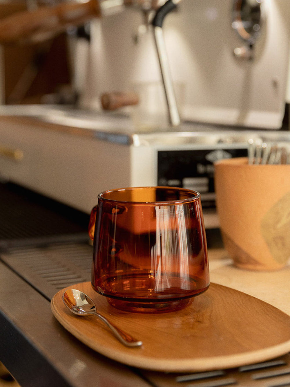 KINTO SEPIA: Amber Glass Cup and Mug, 270ml and 340ml