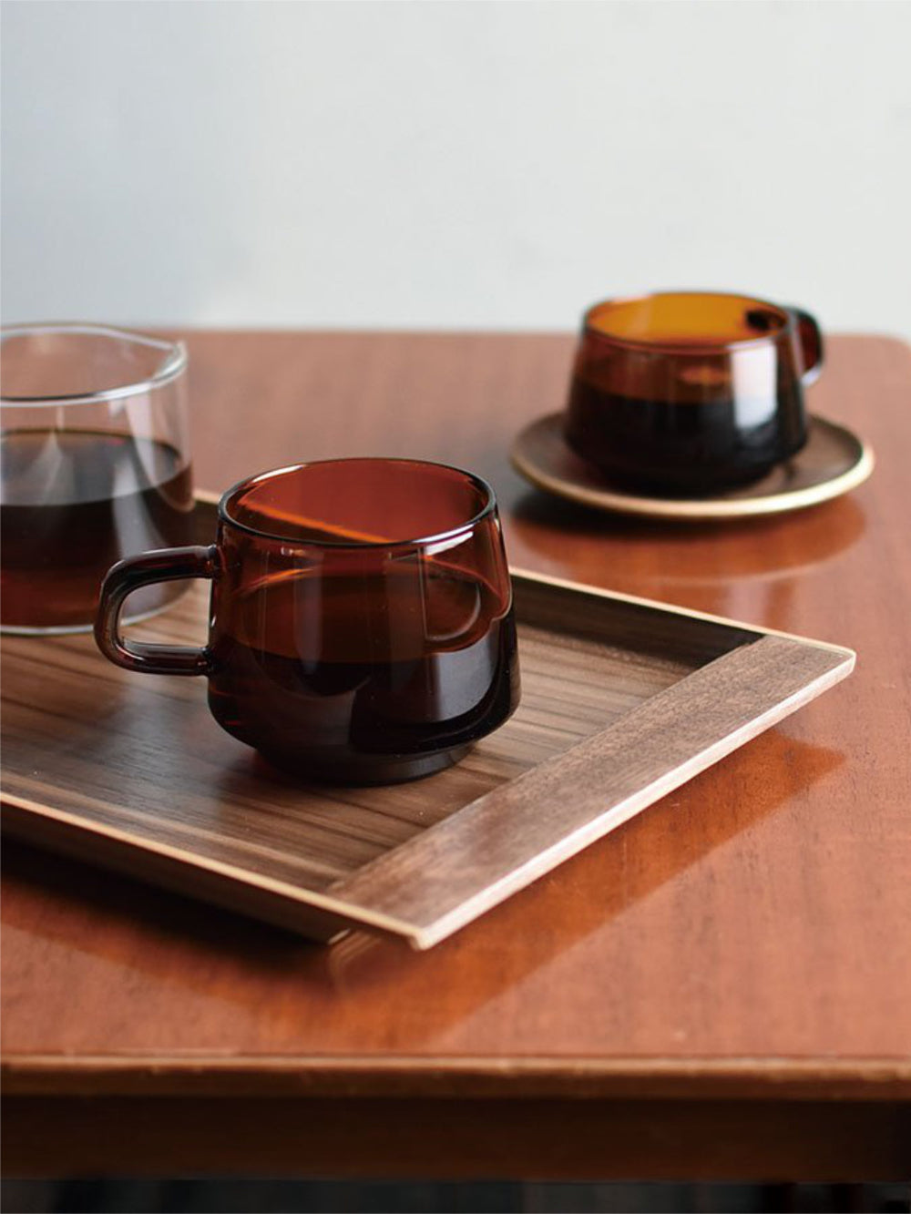 KINTO SEPIA: Amber Glass Cup and Mug, 270ml and 340ml