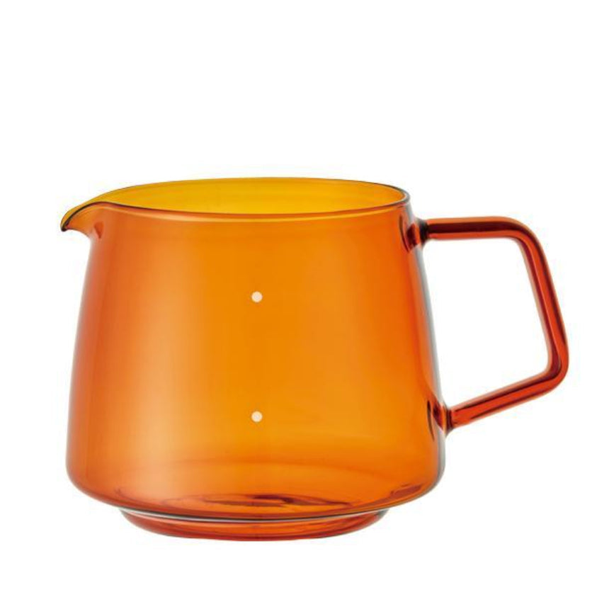 KINTO SEPIA: Amber Glass Coffee Server, 600ml, Base for KINTO SLOW COFFEE STYLE Brewers
