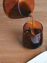 KINTO SEPIA: Amber Glass Coffee Server, 600ml, Base for KINTO SLOW COFFEE STYLE Brewers
