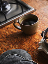 KINTO TERRA : mug artisanal en grès beige, fait main au Japon, 300 ml