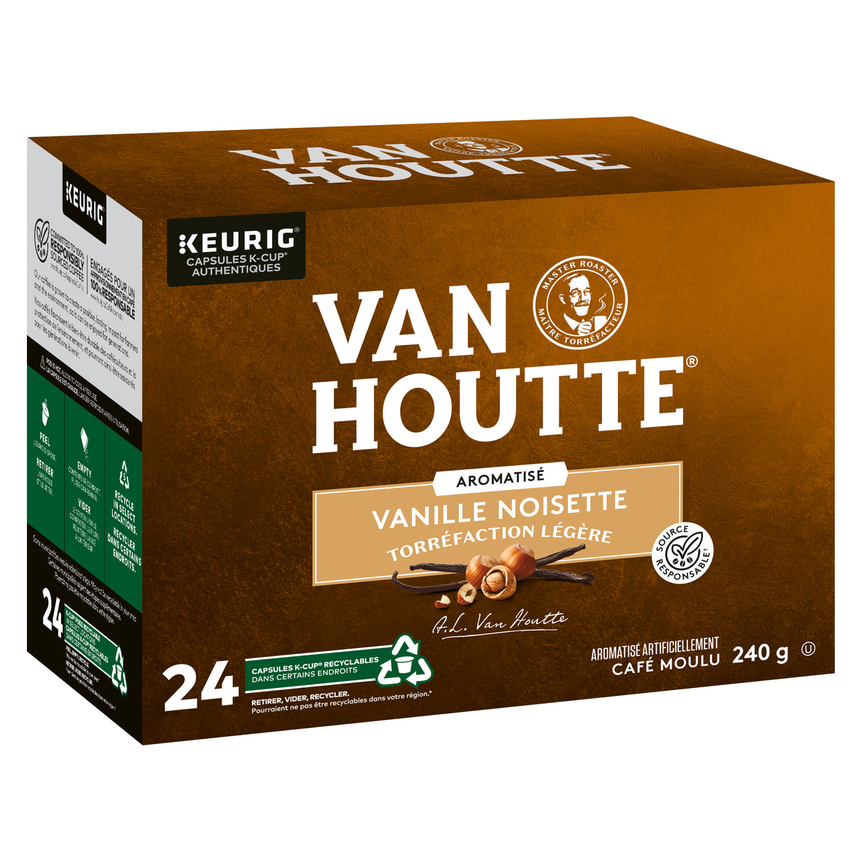 Van Houtte Vanille Noisette Brun 24 unites