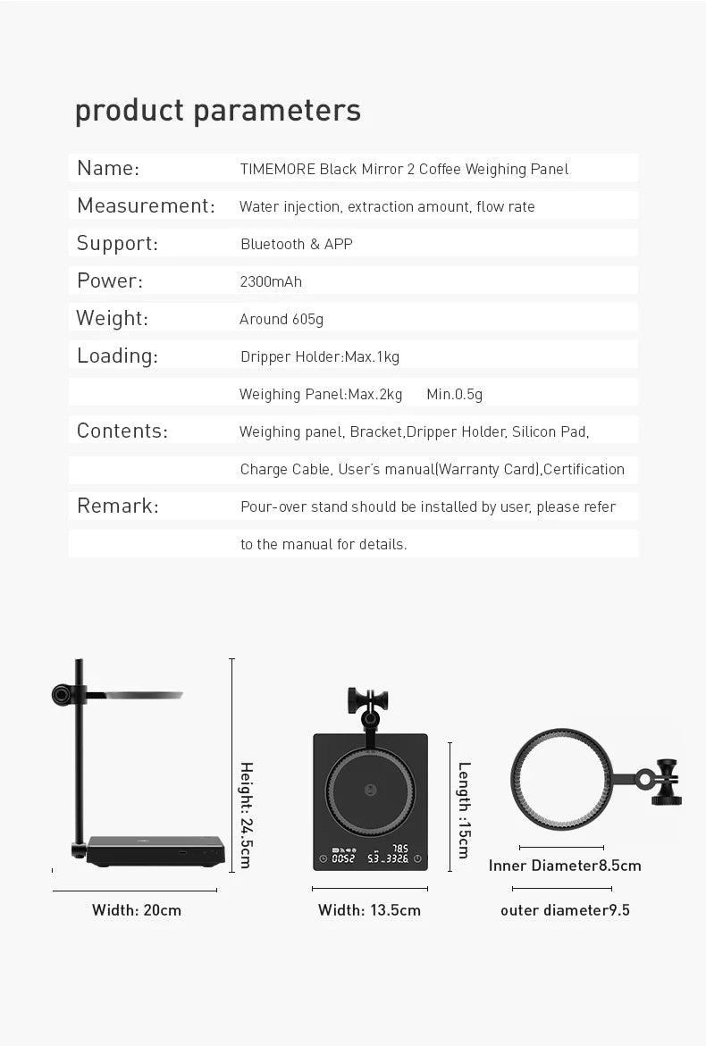 Timemore Black Mirror 2 Dual Sensor Scale – L'Heureux