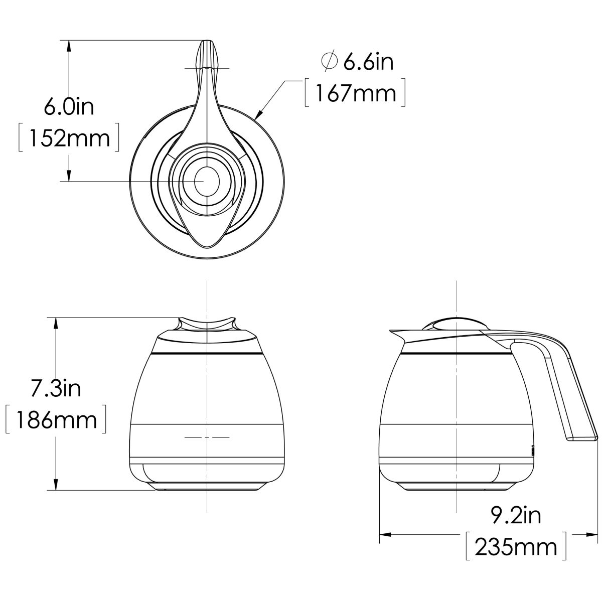 Bunn carafe thermal 1.9 litres / 64 oz